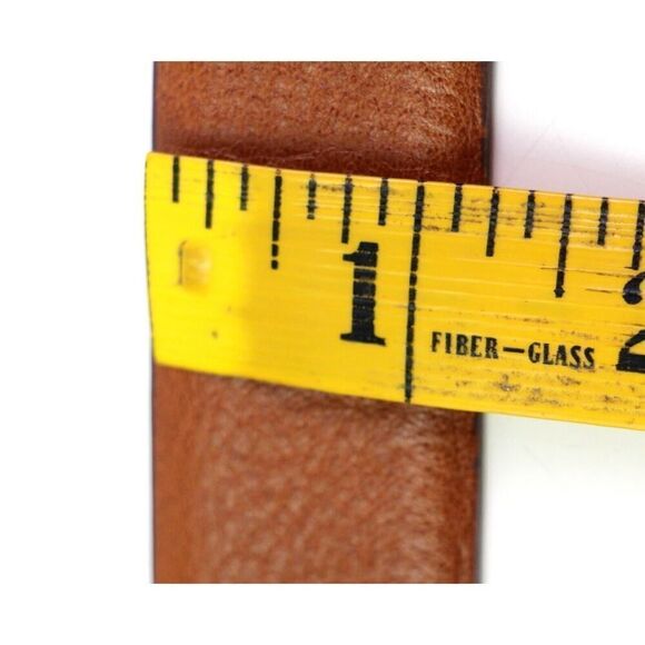 INDIA BROWN GENUINE LEATHER 1 1/4"Wd CASUAL DRESS MEN'S BELT Sz 34 (A96 - Picture 8 of 12